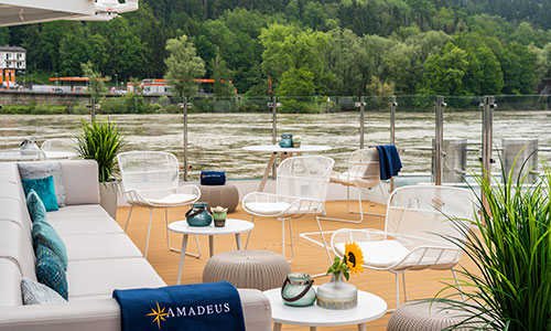 River Terrasse auf dem Flusskreuzfahrtschiff Amadeus Star