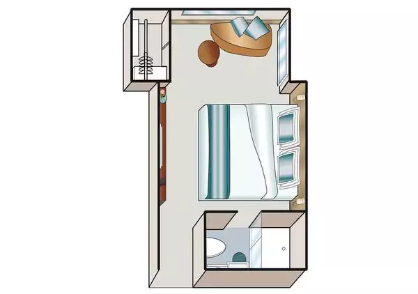 Suitenplan der Kategorie C1 und C4 auf dem Flusskreuzfahrtschiff Amadeus Star