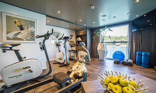 Fitnessraum auf dem Flusskreuzfahrtschiff Amadeus Provence