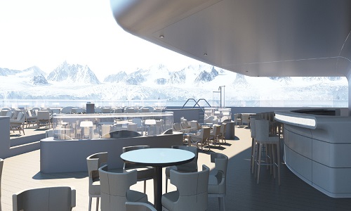 Bar und Aussenbereich auf Le Commandant Charcot