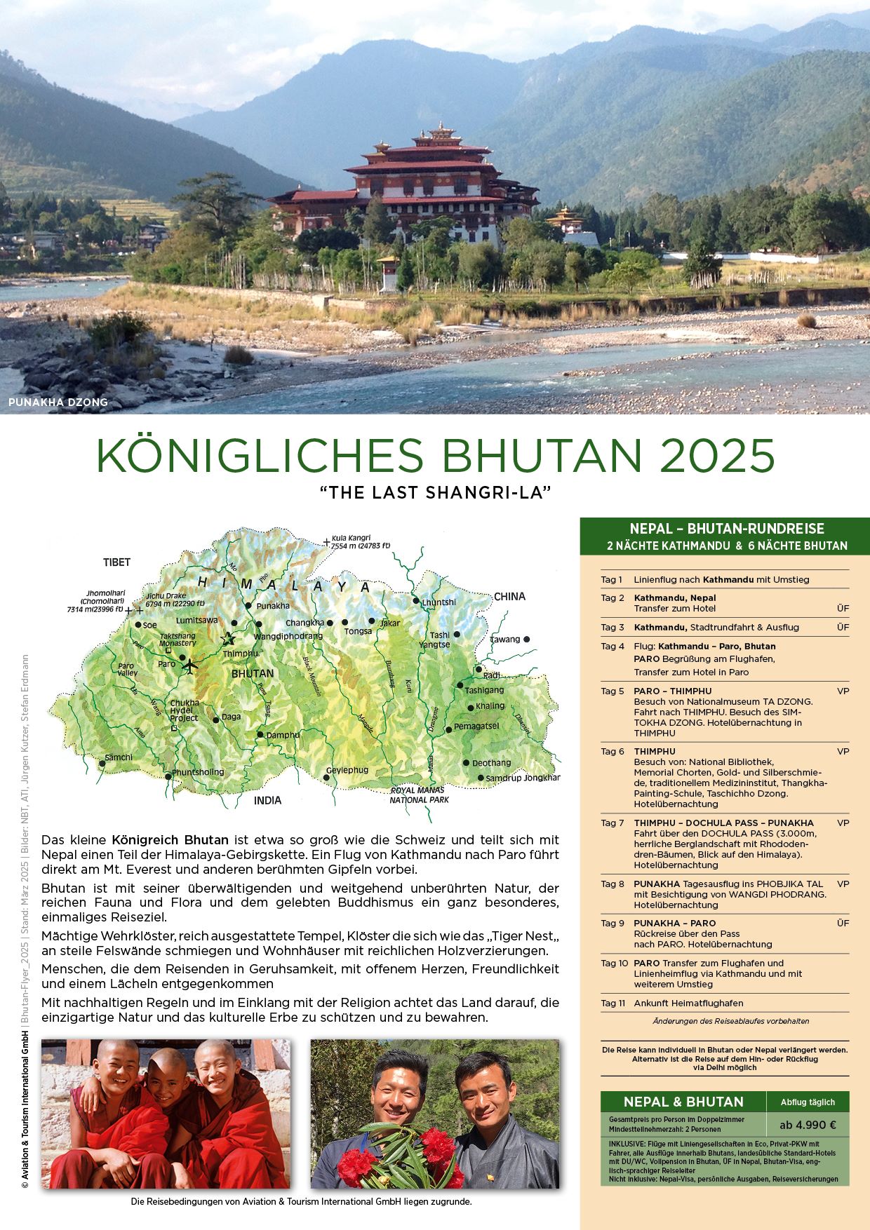 Königliches Bhutan - Nepal und Rundreise Bhutan