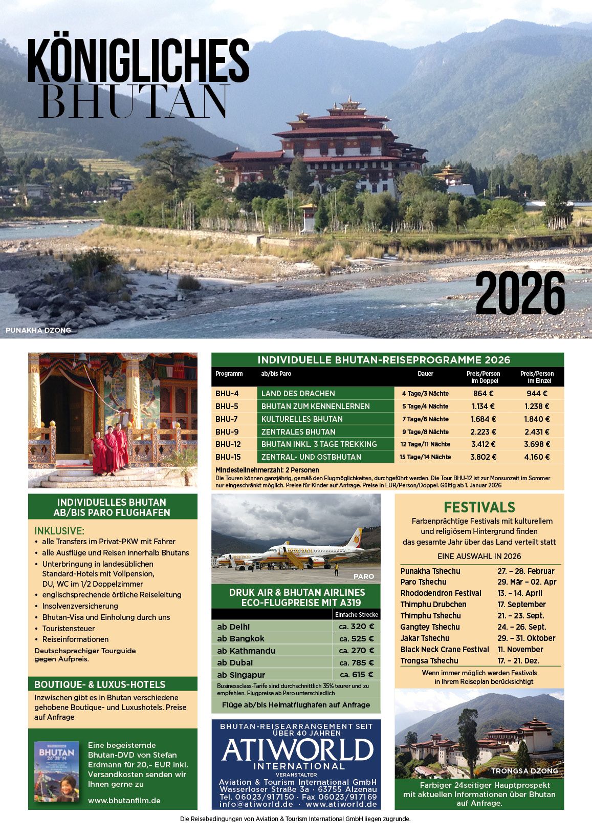 Königliches Bhutan Rundreise 2026