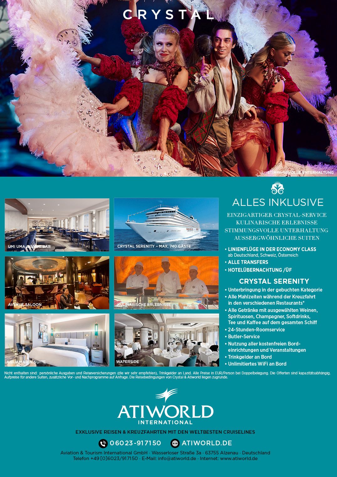 Crystal Cruises Kreuzfahrten mit Crystal Serenity