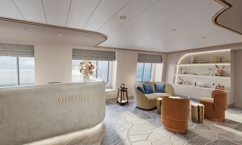 Rezeption im Aurora Spa auf Crystal Serenity