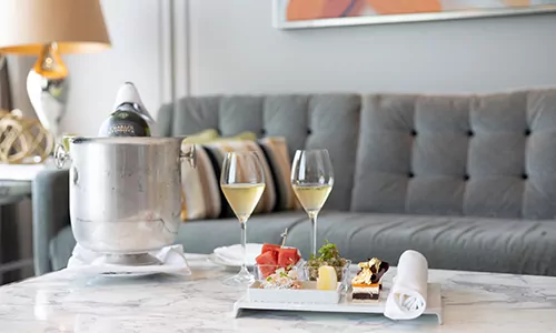 Gedeck in der Suite