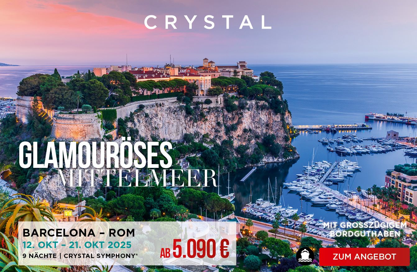 Kreuzfahrt mit Crystal Symphony Barcelona - Rom 2025
