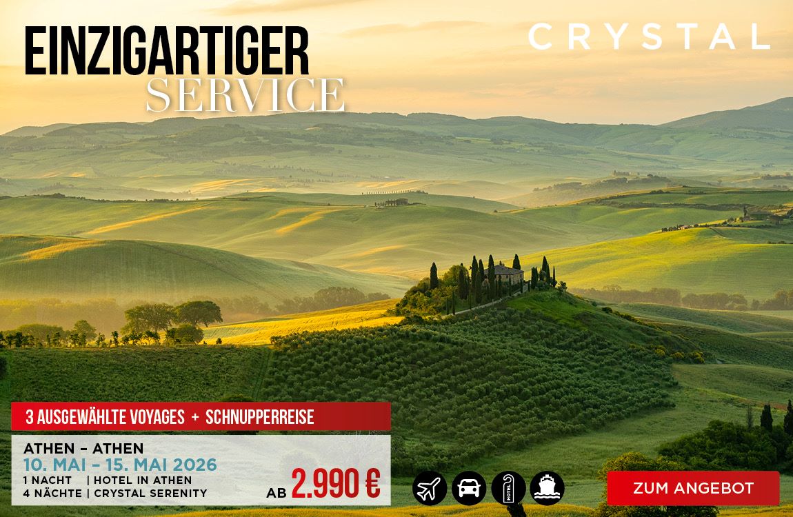 Crystal Cruises einzigartiger Service an Bord der Crystal Serenity