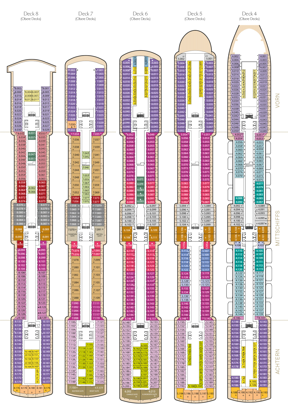 Deckpläne Queen Elizabeth