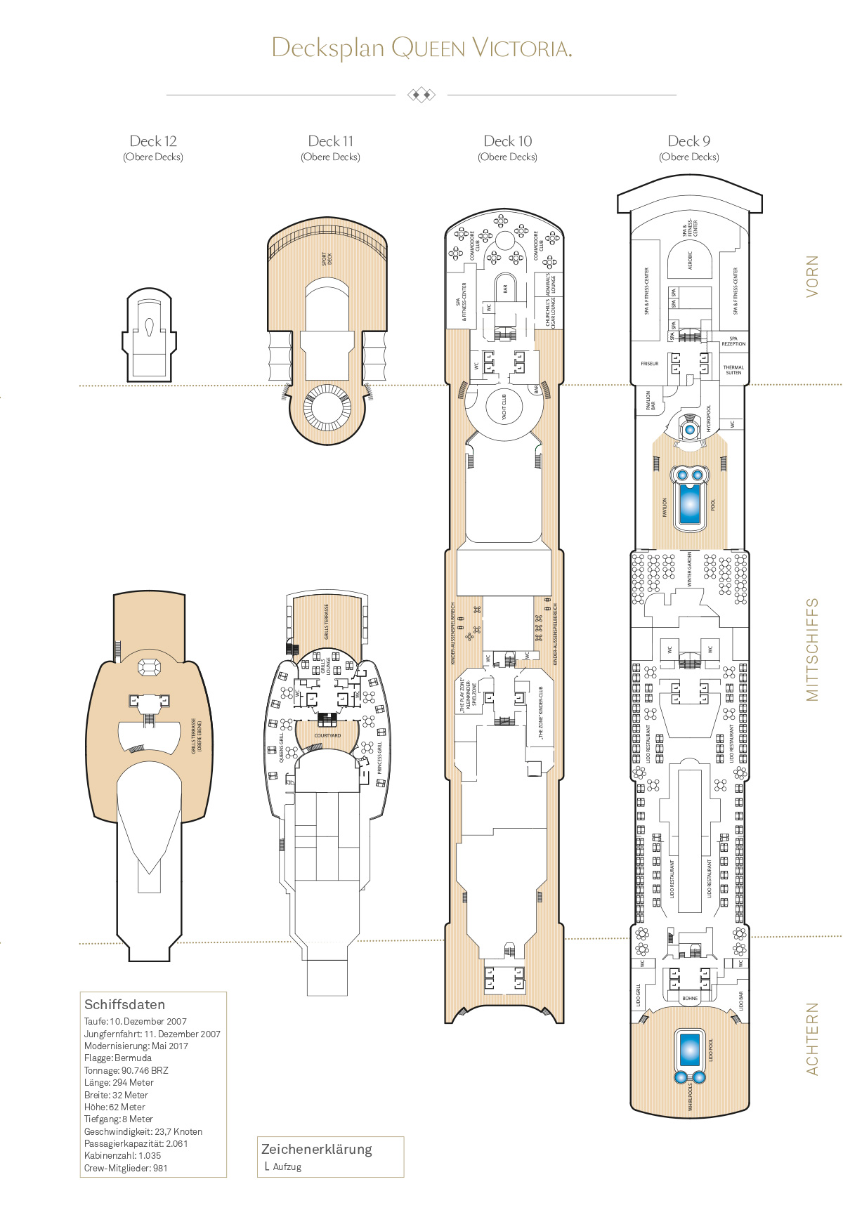 Deckpläne Queen Victoria - Seite 1