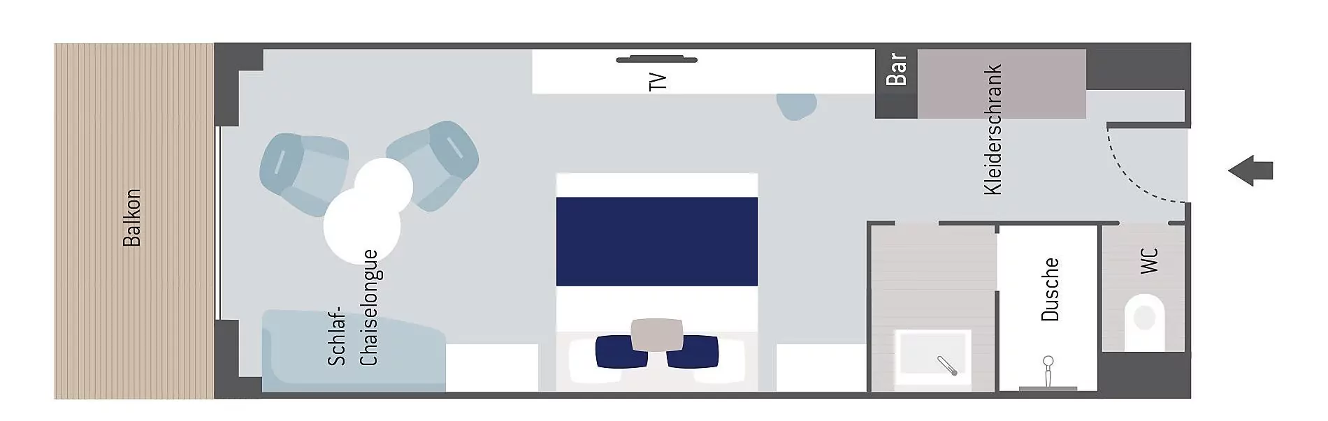Suitenplan Deluxe Suite auf Le Commandant Charcot