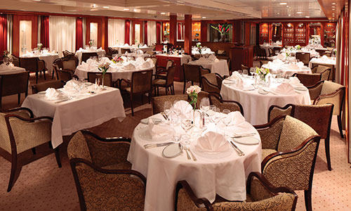 Dining Salon auf der SeaDream I und SeaDream II