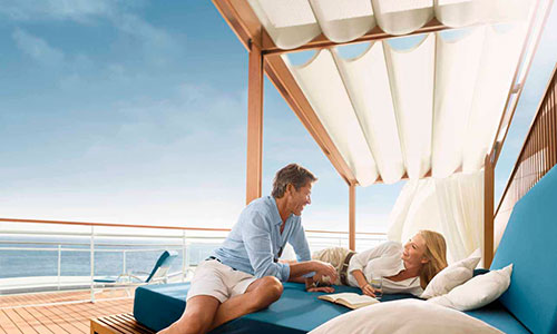 Daybed an Bord des Kreuzfahrtschiffes MS Europa 2