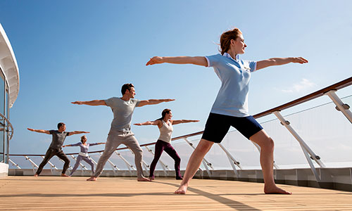 Pilates Kurs auf dem Luxuskreuzfahrtschiff MS Europa