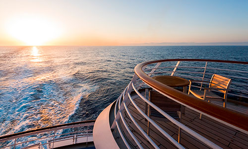 Blick aufs Meer am Abend V