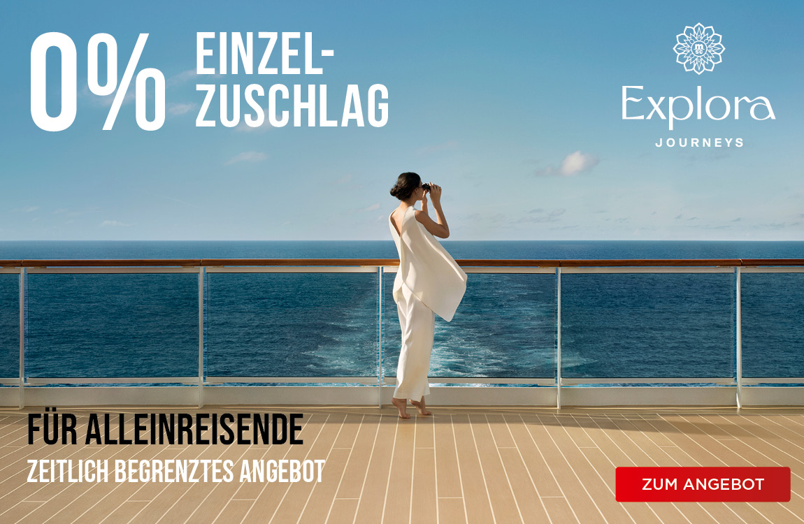 Explora Reisen für Singles ohne Zuschlag