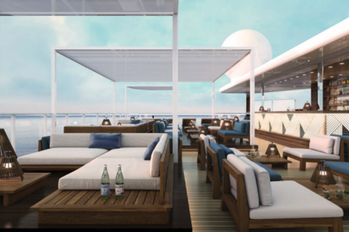 Sitzgruppen in Sky Bar im Freien