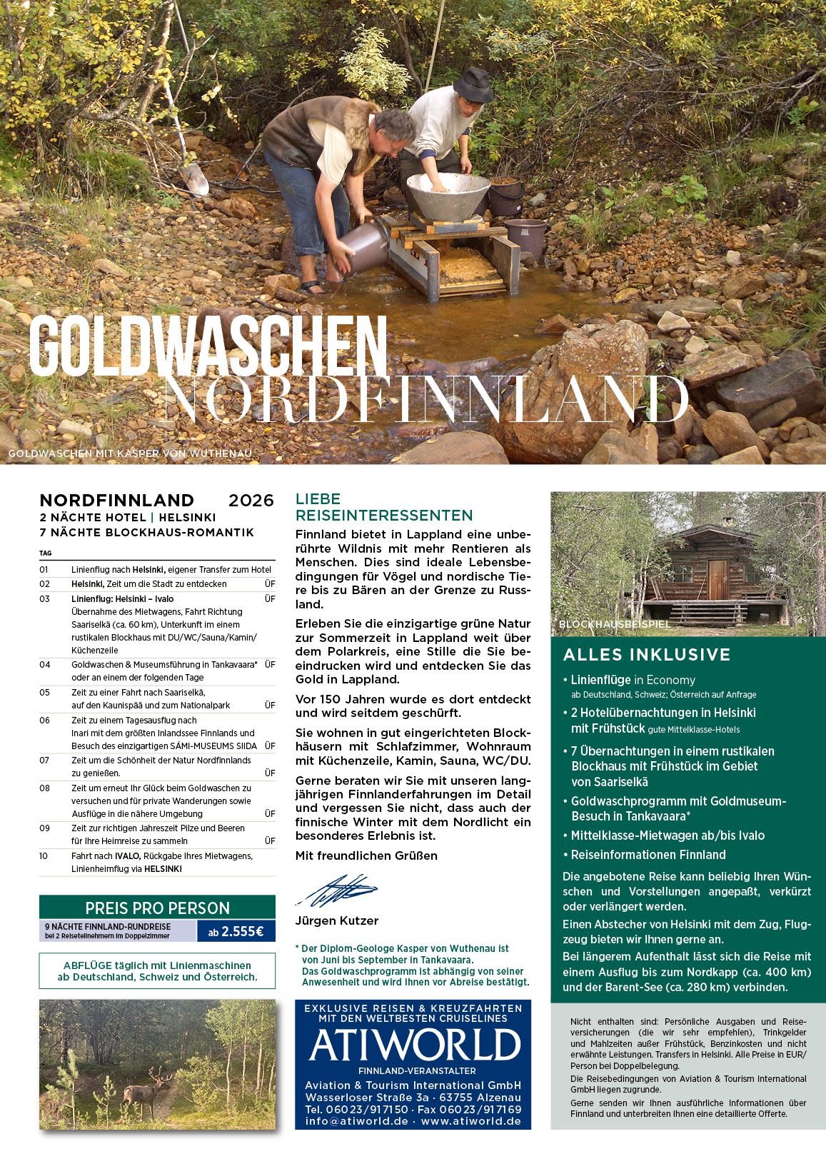 Goldwaschen im Sommer 2026 in Nordfinnland