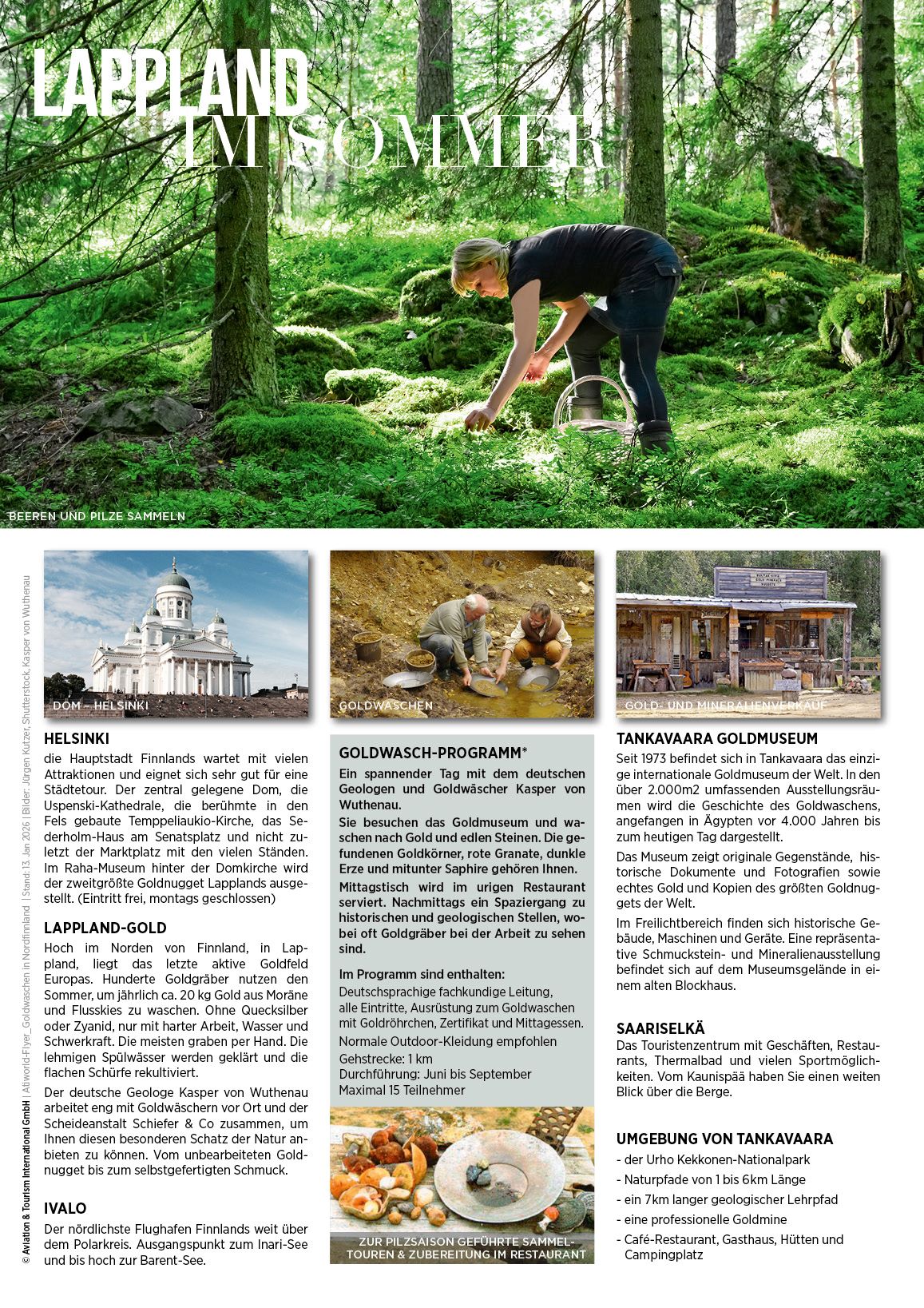 Finnland Goldwaschen im Sommer 2026