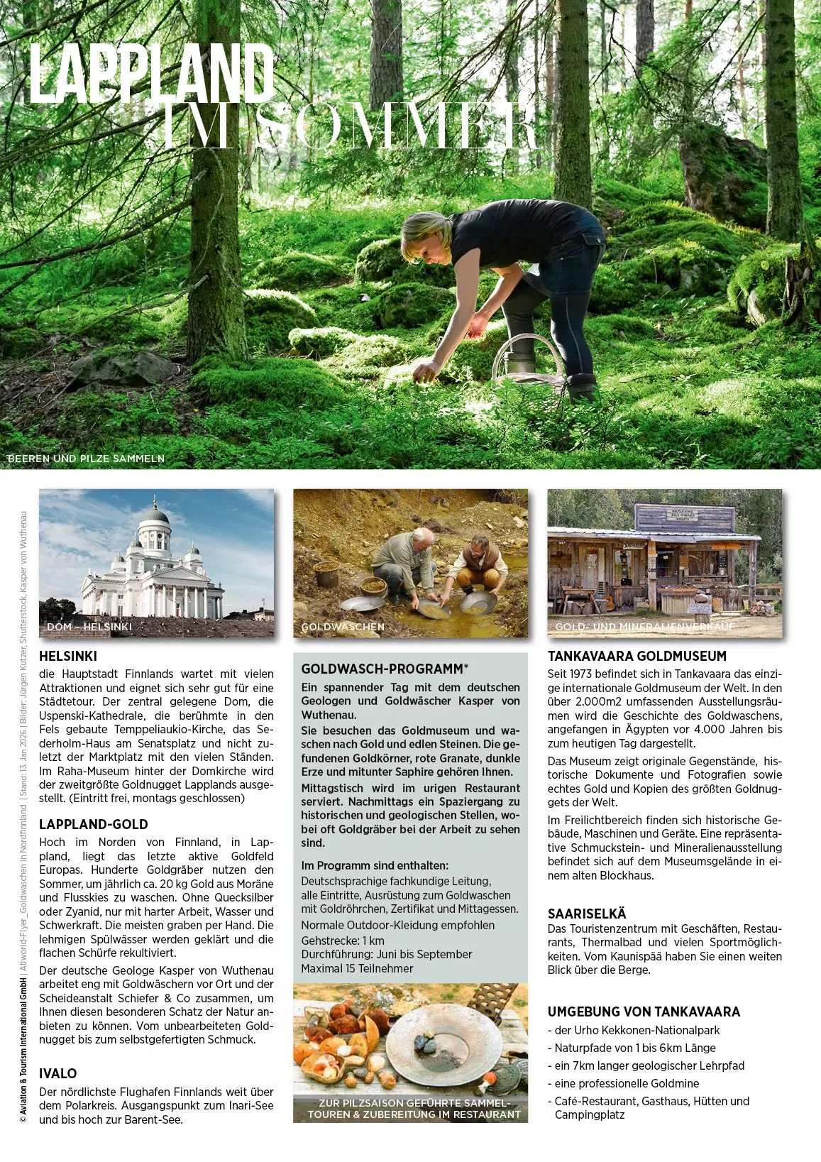 Finnland Goldwaschen im Sommer 2026