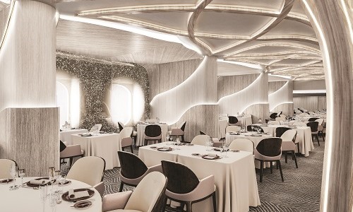 Gedeckte Tische im Restaurant Compass Rose