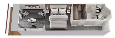 Suitenplan Veranda Deluxe Suite auf Regent Grandeur