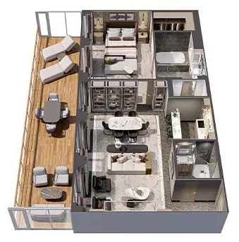 Suitenplan Grand Suite auf Regent Grandeur