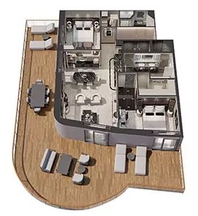 Suitenplan Master Suite auf Regent Grandeur