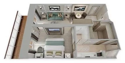 Suitenplan Penthouse Suite auf Regent Grandeur
