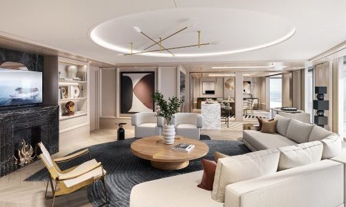 Wohnzimmer mit Blick ins Esszimmer Regent Suite