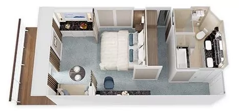 Suitenplan Superior DeLuxe Suite auf Regent Grandeur