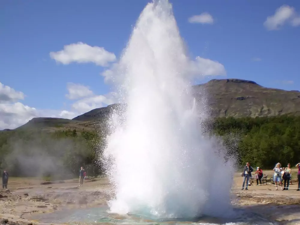 Geysir Fontäne in Island