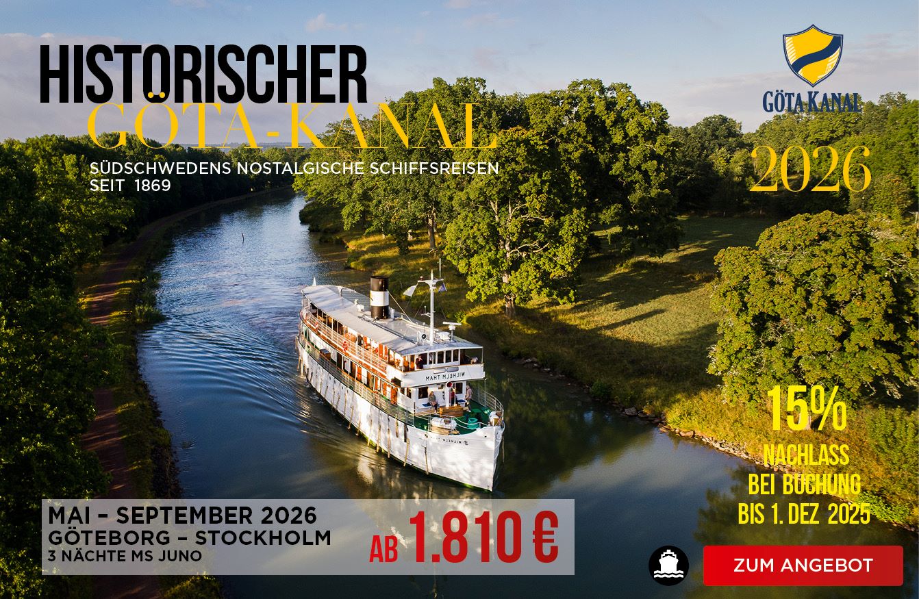 Göta Kanal Reisen Mai - September 2026