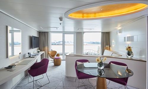 Wohnzimmer Grand Suite auf der HANSEATIC inspiration