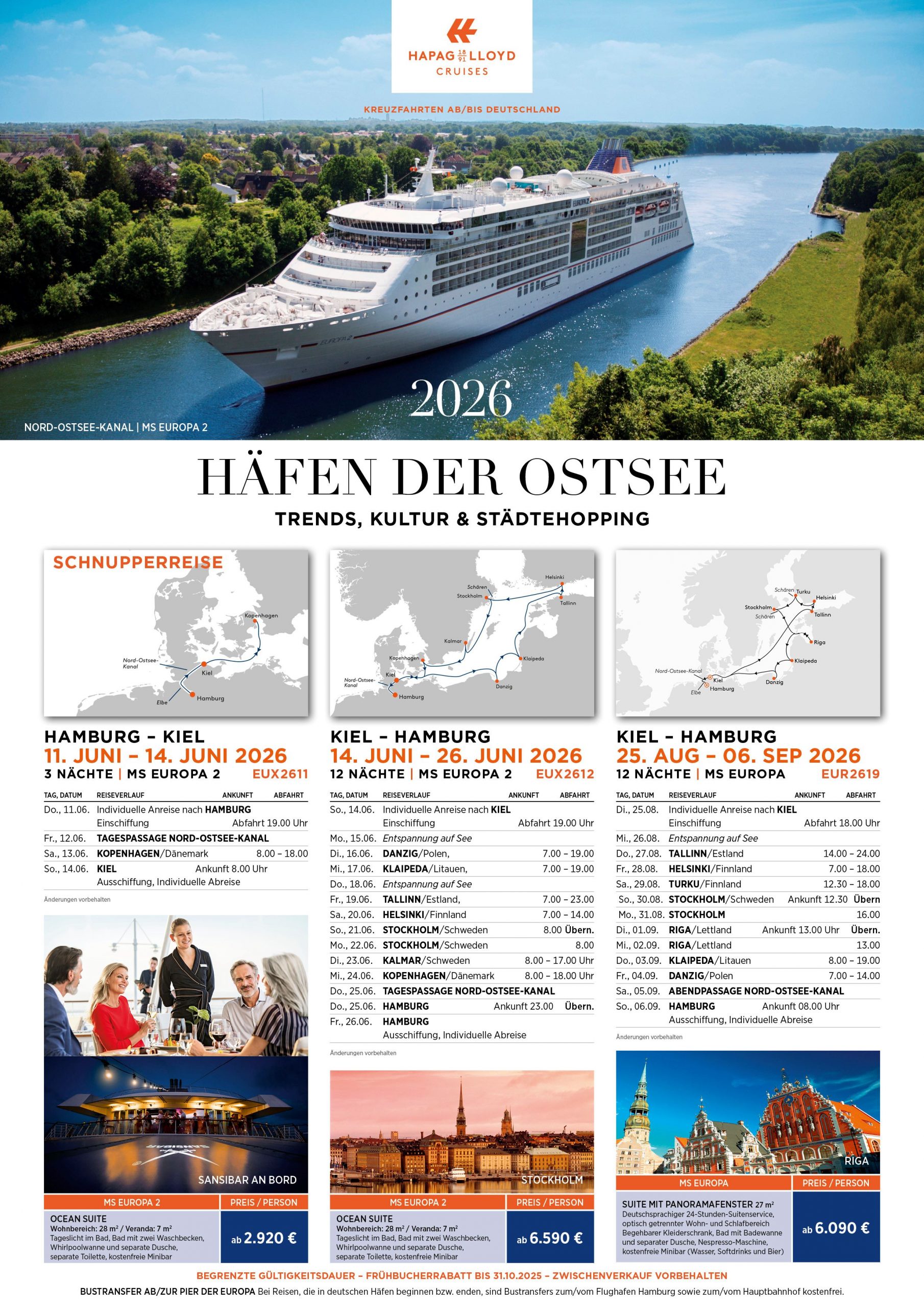 Hapag Lloyd Kreuzfahrten Entlang Norwegens Küste - Häfen der Ostsee