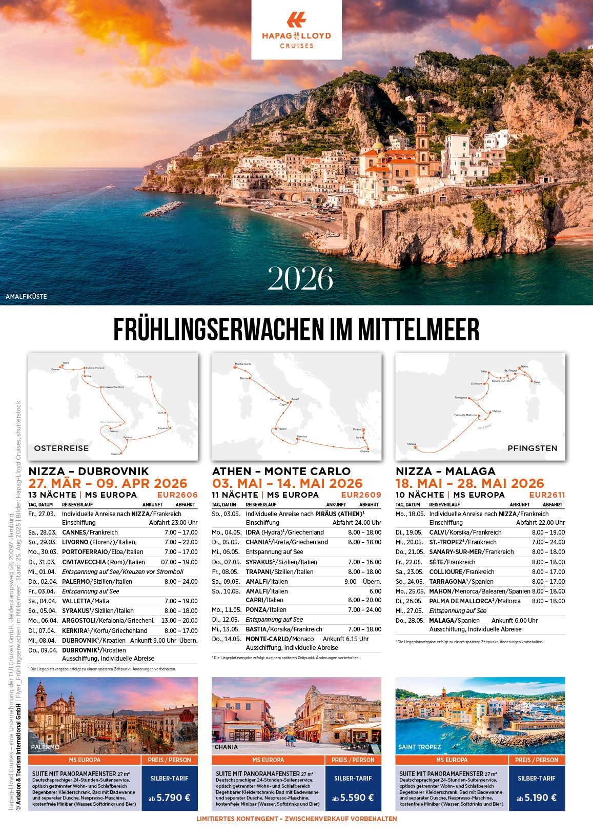 Frühling im Mittelmeer mit MS Europa