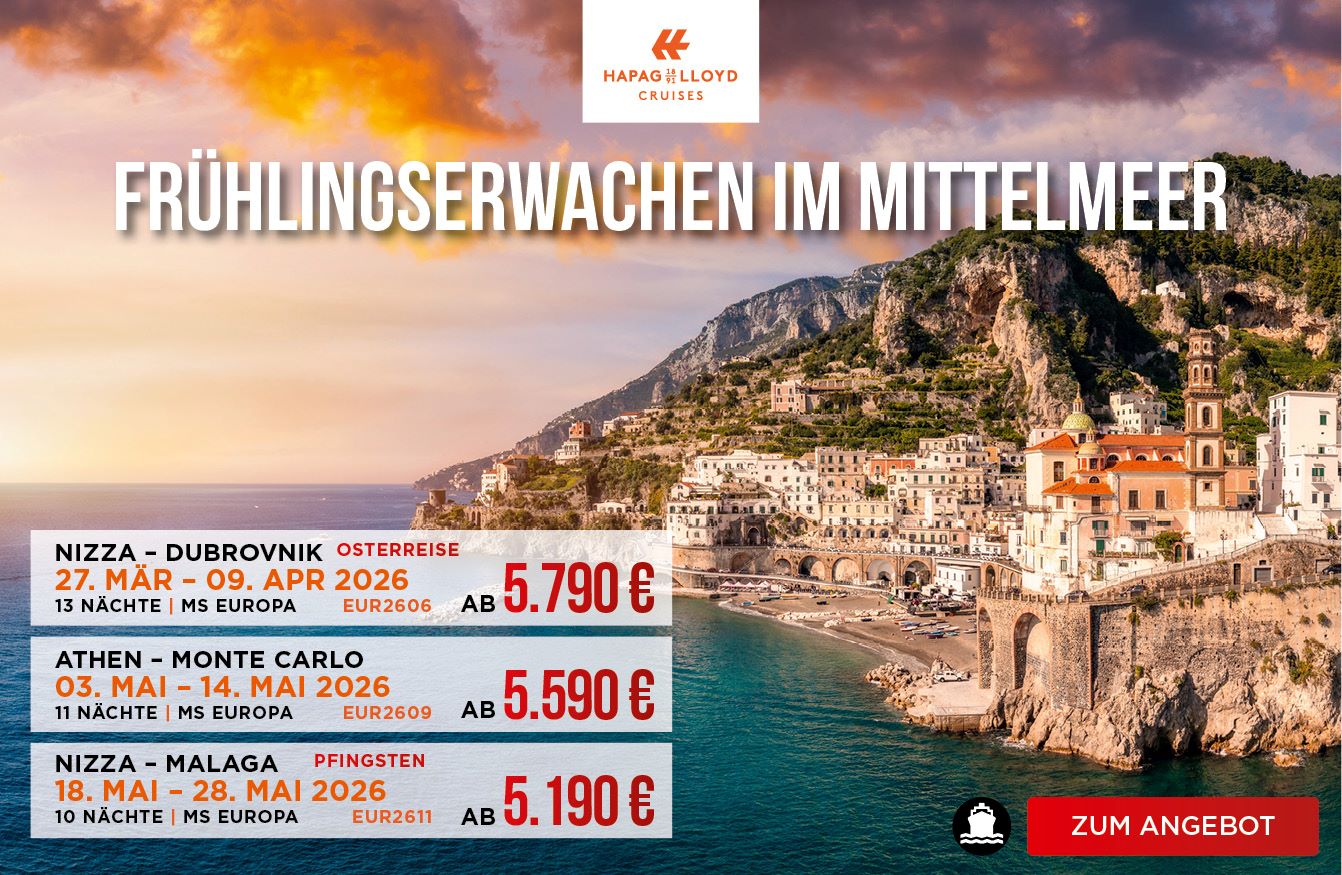 Kreuzfahrt MS Europa Nizza, Dubrovnik, Athen, Monte Carlo, Nizza, Malaga