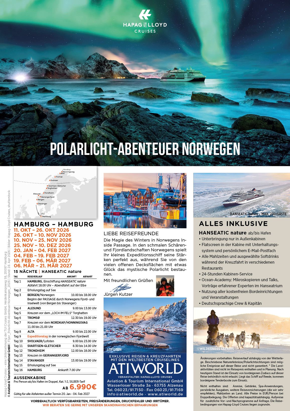 Hanseatic nature Kreuzfahrt Norwegen