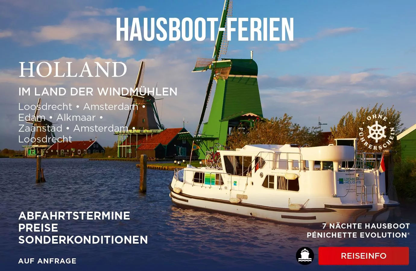 Hausboot Ferien in Holland