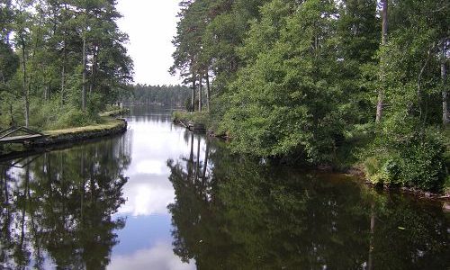Göta Kanal Spiegelung des Waldes im Wasser