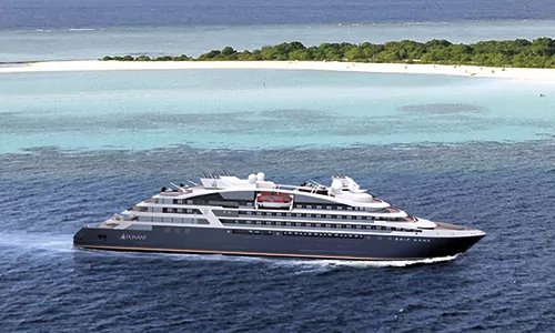 Kreuzfahrtschiff Le Bellot der Reederei Ponant auf See