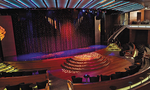Seven Seas Mariner Theater auf dem Luxuskreuzfahrtschiff