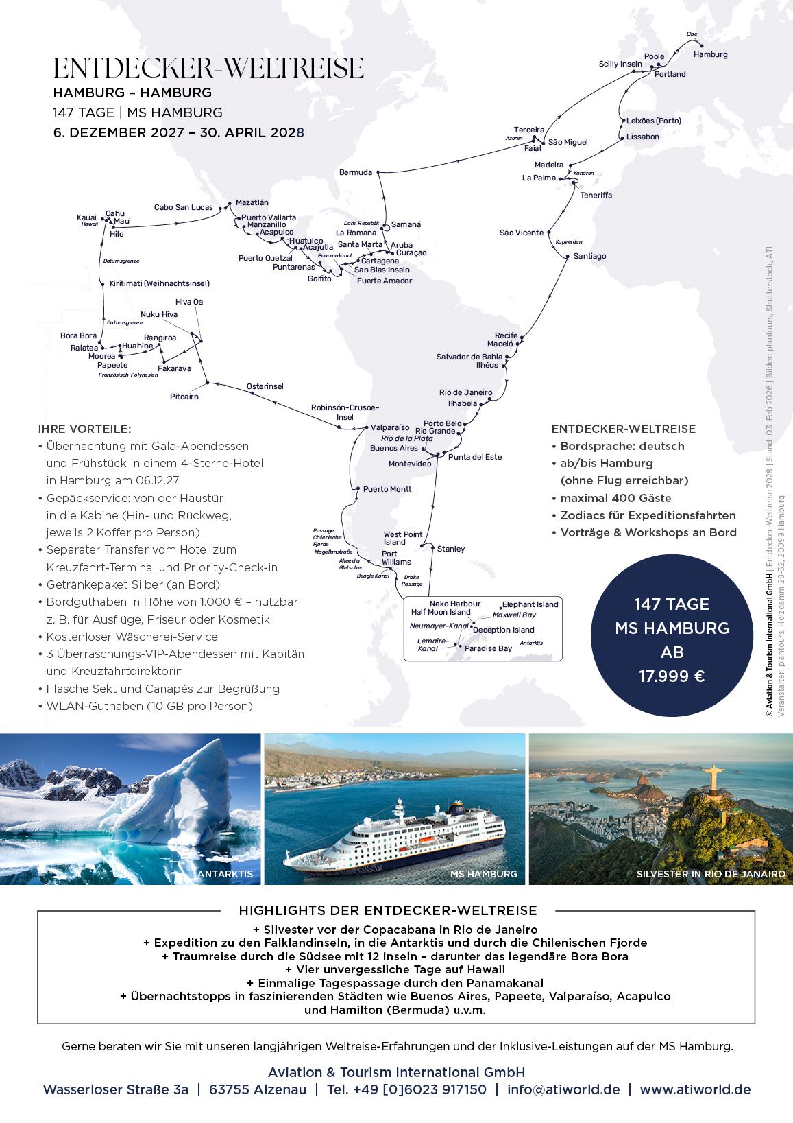MS Hamburg Weltreise 2027-2028