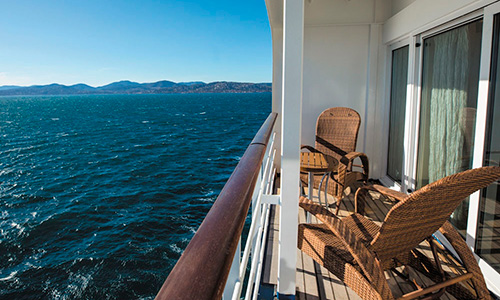 Veranda Mariner Suite auf dem Luxuskreuzfahrtschiff Seven Seas Mariner
