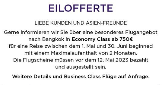 Thai Airways Eilofferte