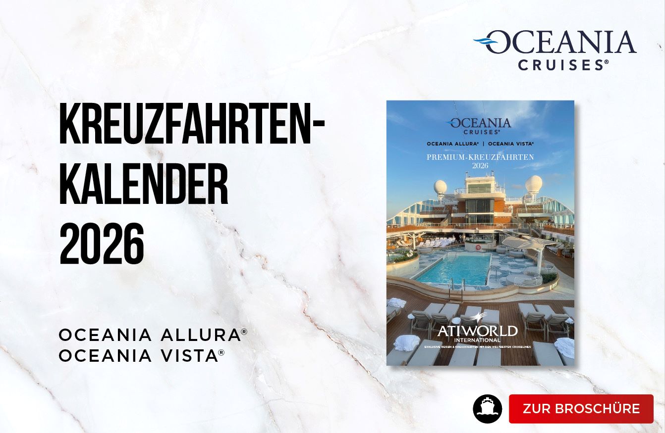 Oceania Cruises Kreuzfahrtenkalender 2026 Oceania Vista und Oceania Allura