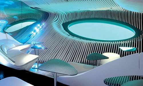 Blue Eye Unterrwasser Lounge auf dem Ponant Expeditionsschiff Le Bellot