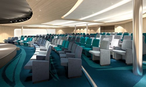 Theater auf dem Ponant Expeditionsschiff Le Bellot