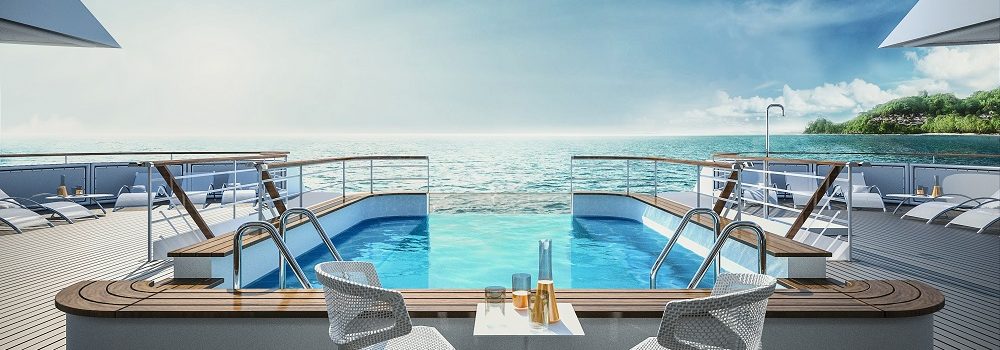 Infinity Pool an Bord des Ponant Luxusexpeditionsschiffes Le Bougainville