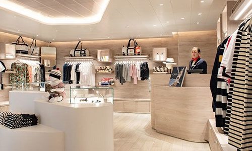 Boutique auf dem Luxusexpeditionsschiff Ponant Le Dumont-d'Urville