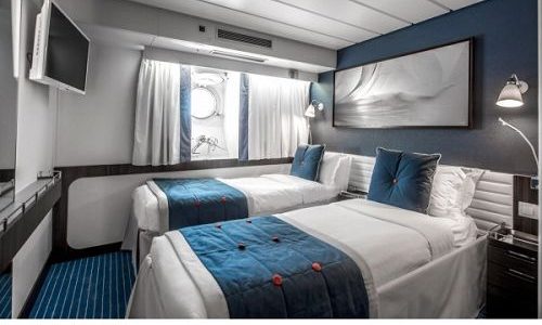 Blick in die Marie-Galante Kabine auf dem Luxussegelschiff Le Ponant